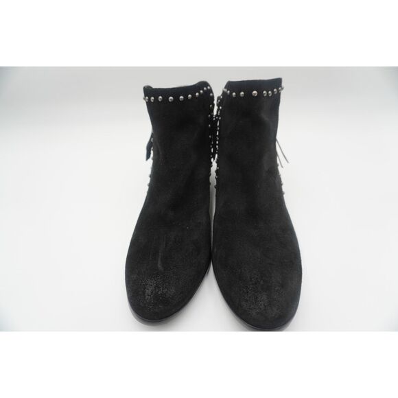 Sam Edelman Paola Black Studded Suede Almond Toe Embellished Leather Boots Siz11 - Picture 2 of 7